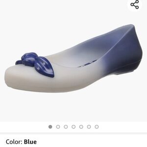 mel Dreamed by melissa Women's Pop V Ballet Flat,Blue,6 M US